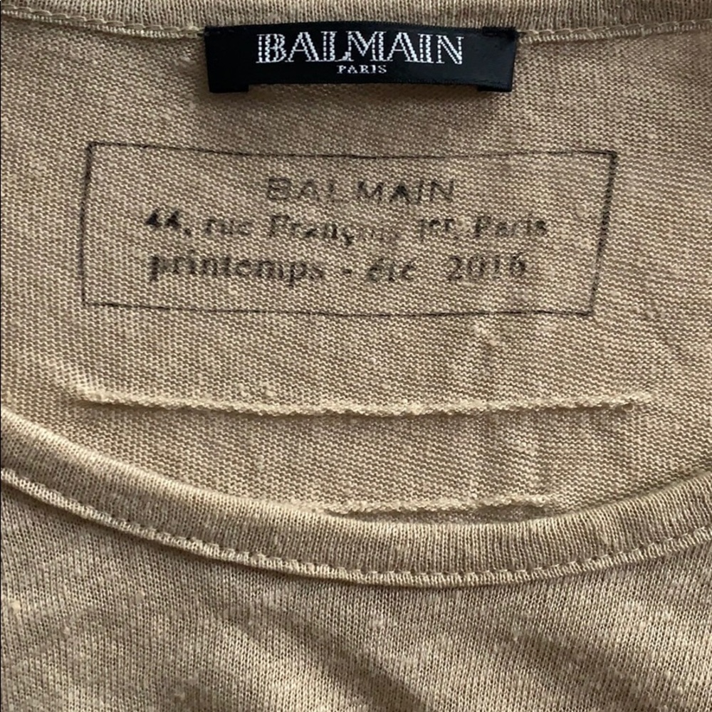 Balmain Paris 2016 Long Sleeve Medium 100% Linen
